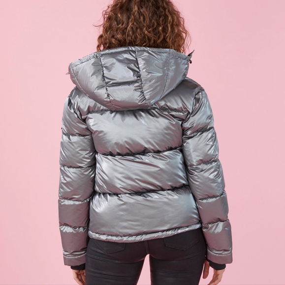 BCBGMaxAzria Jackets & Coats Bcbg Liquid Hooded Puffer Jacket